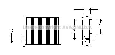 AVA QUALITY COOLING Теплообменник, отопление салона VO6085